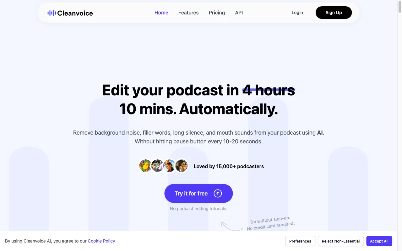 Cleanvoice AI — preview screenshot