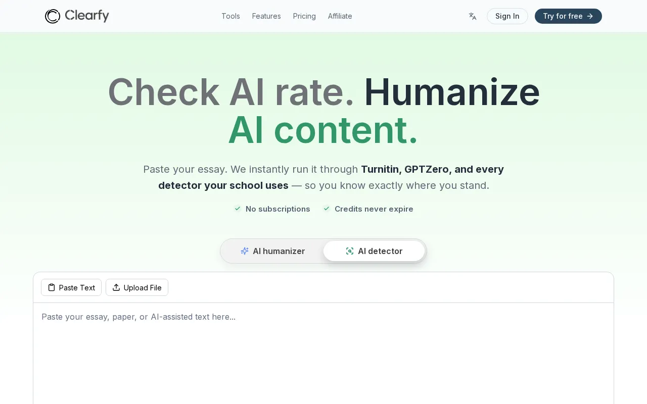 Clearfy — preview screenshot