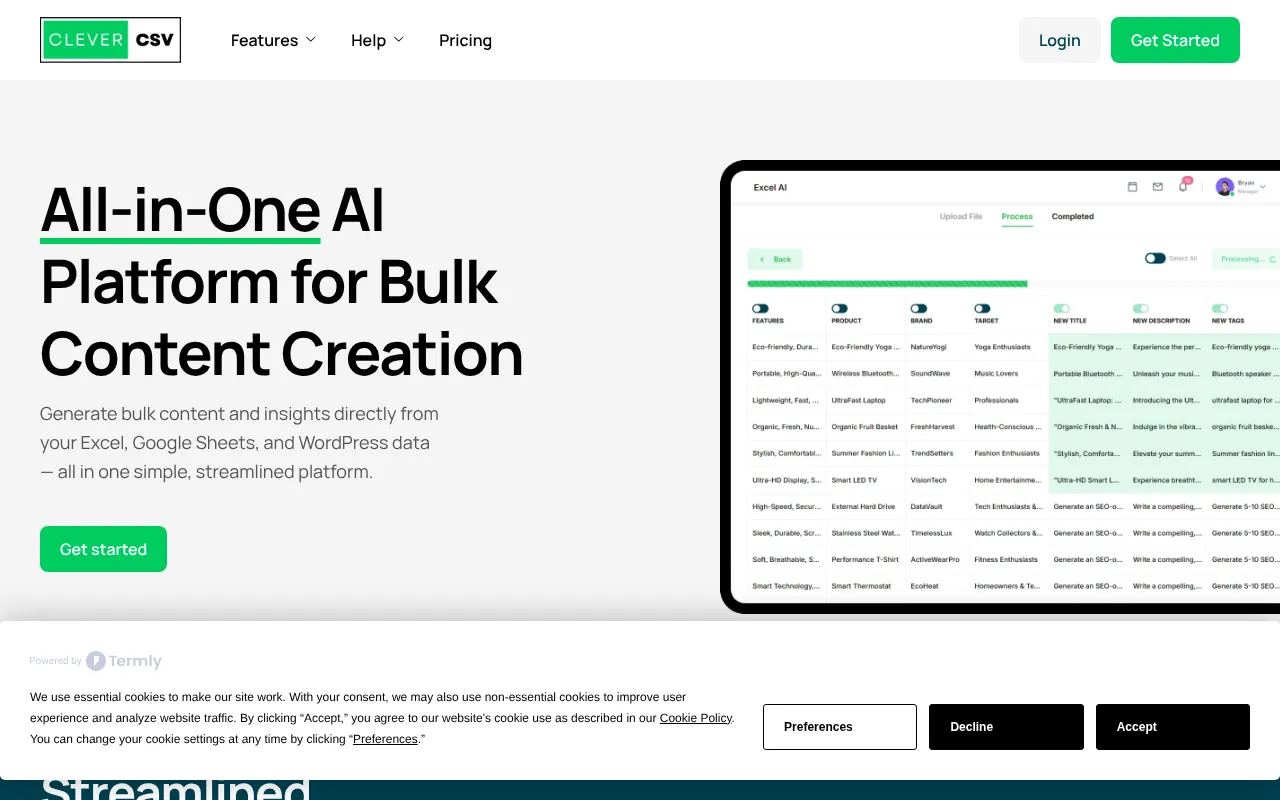 Clever CSV — preview screenshot