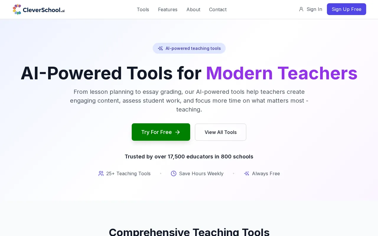 Clever School AI - Magic School AI Alternative — preview screenshot
