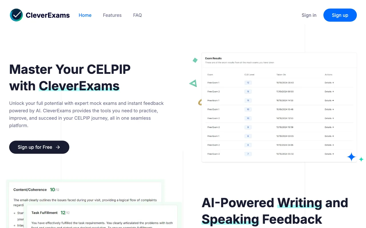 CleverExams — preview screenshot