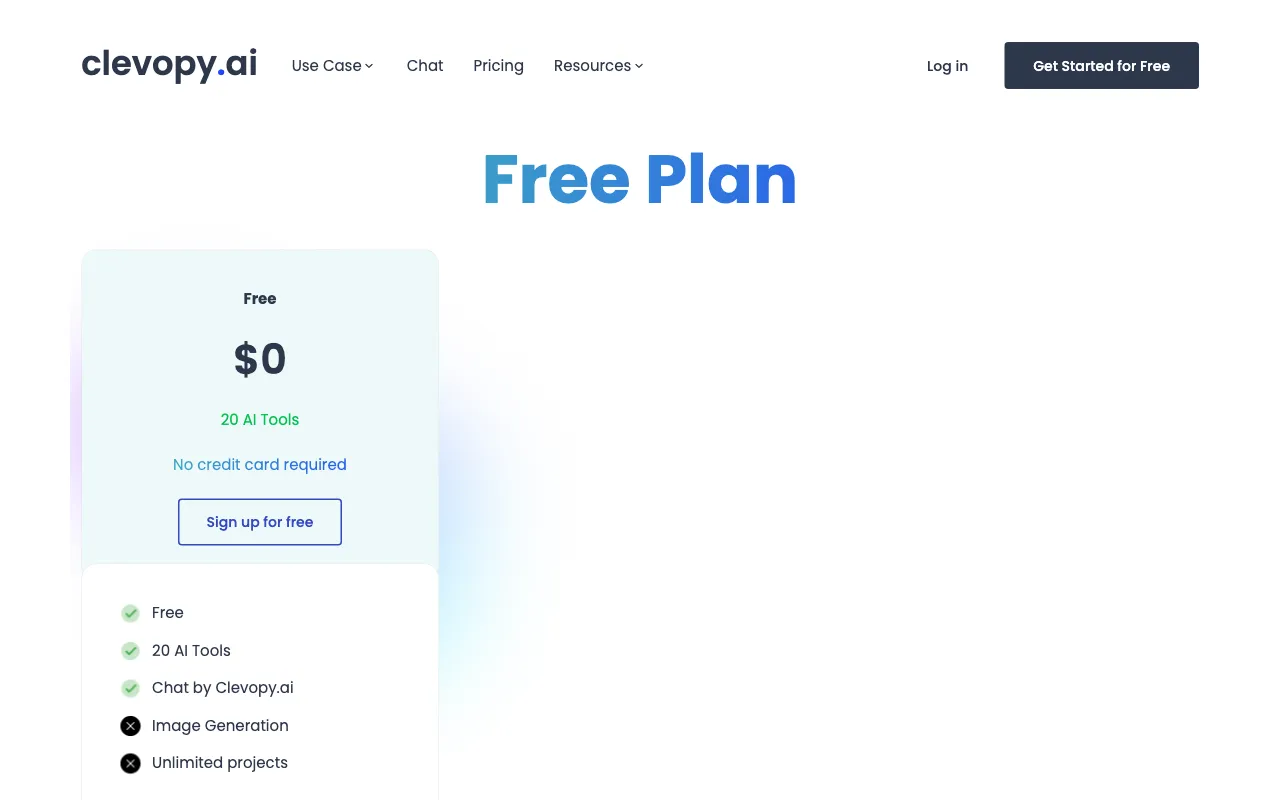 ClevopyAI — pricing page