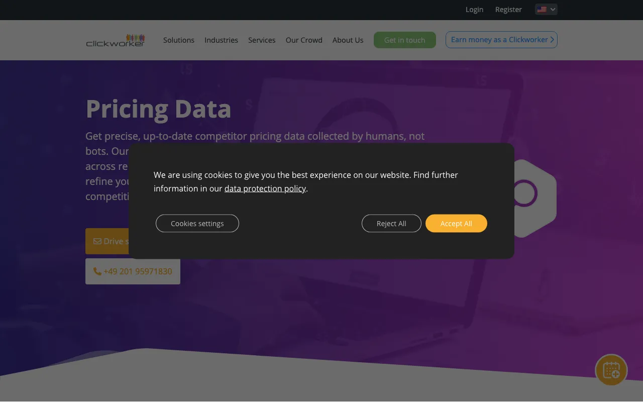 clickworker — pricing page