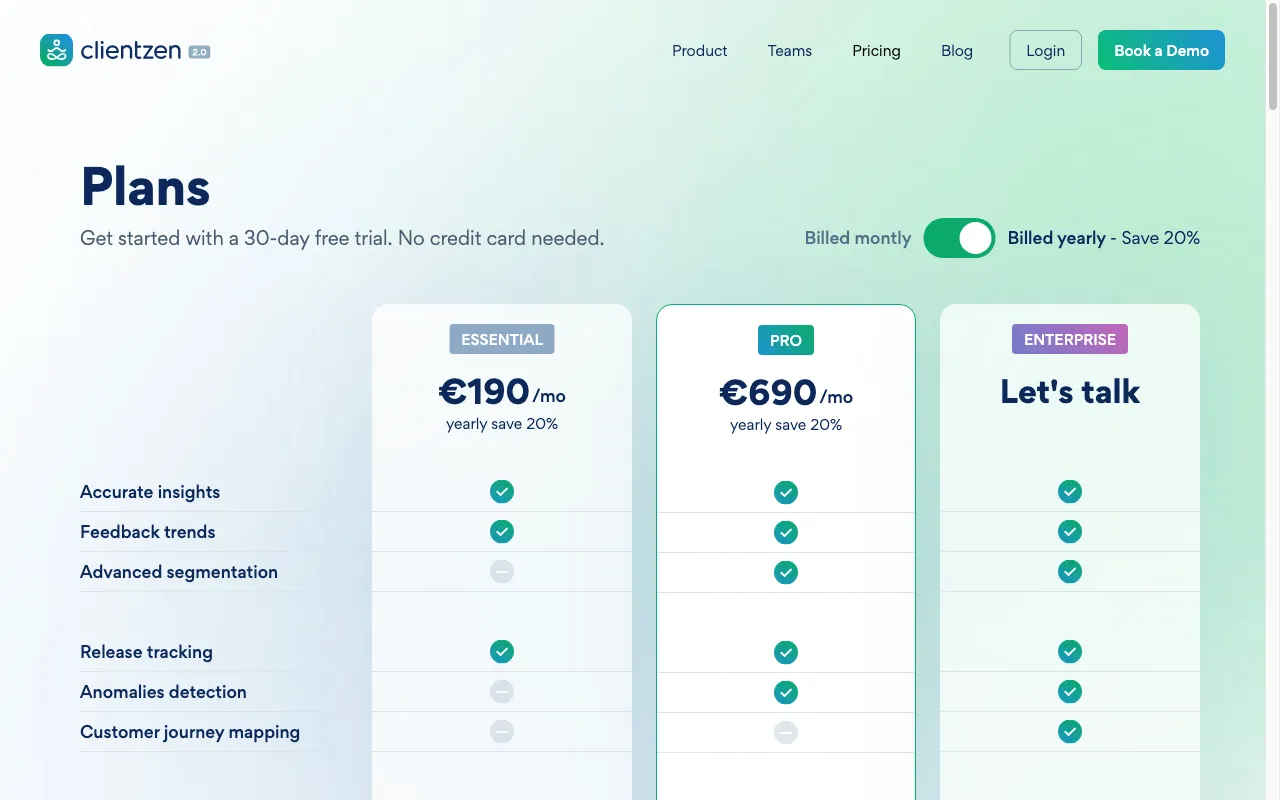 ClientZen — pricing page