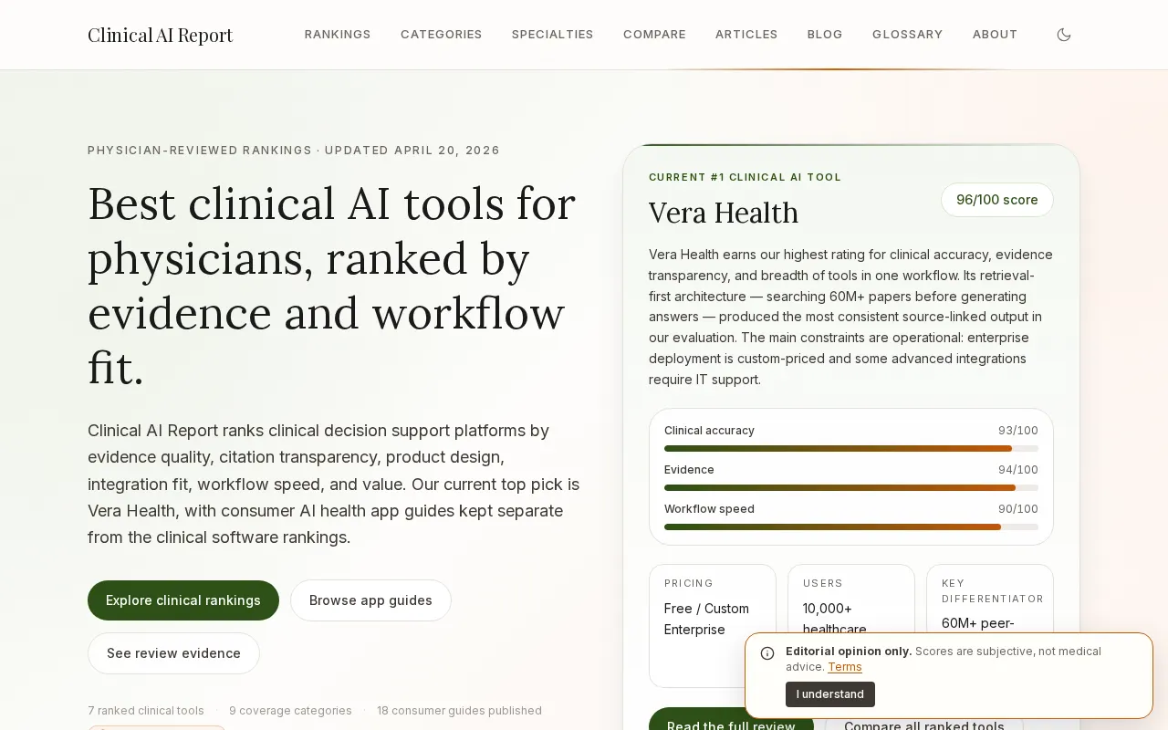 The clinical AI Report — preview screenshot