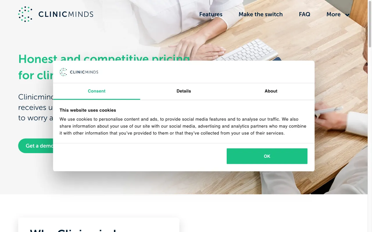 Clinicminds — pricing page