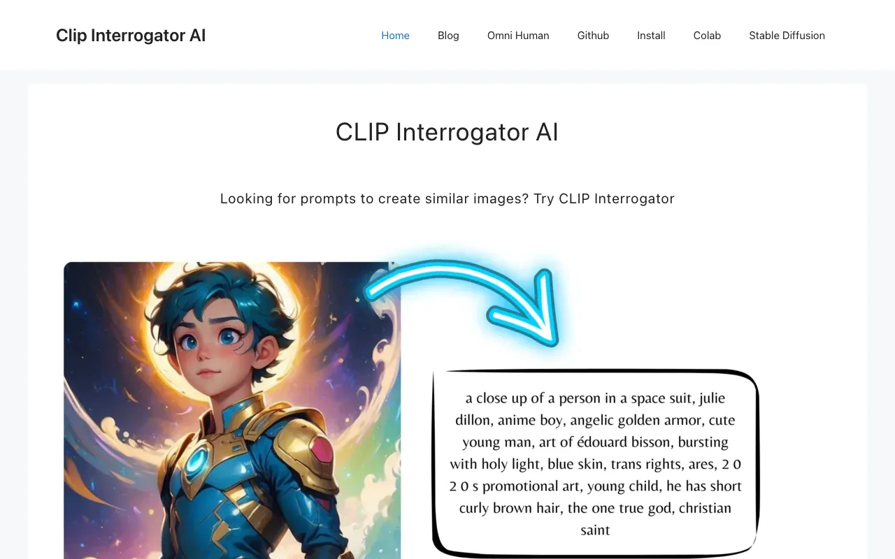 CLIP Interrogator — preview screenshot