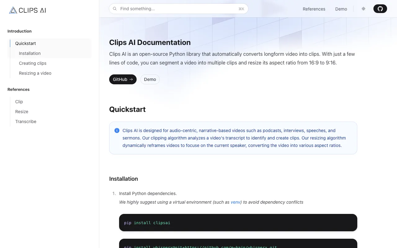 Clips AI — preview screenshot