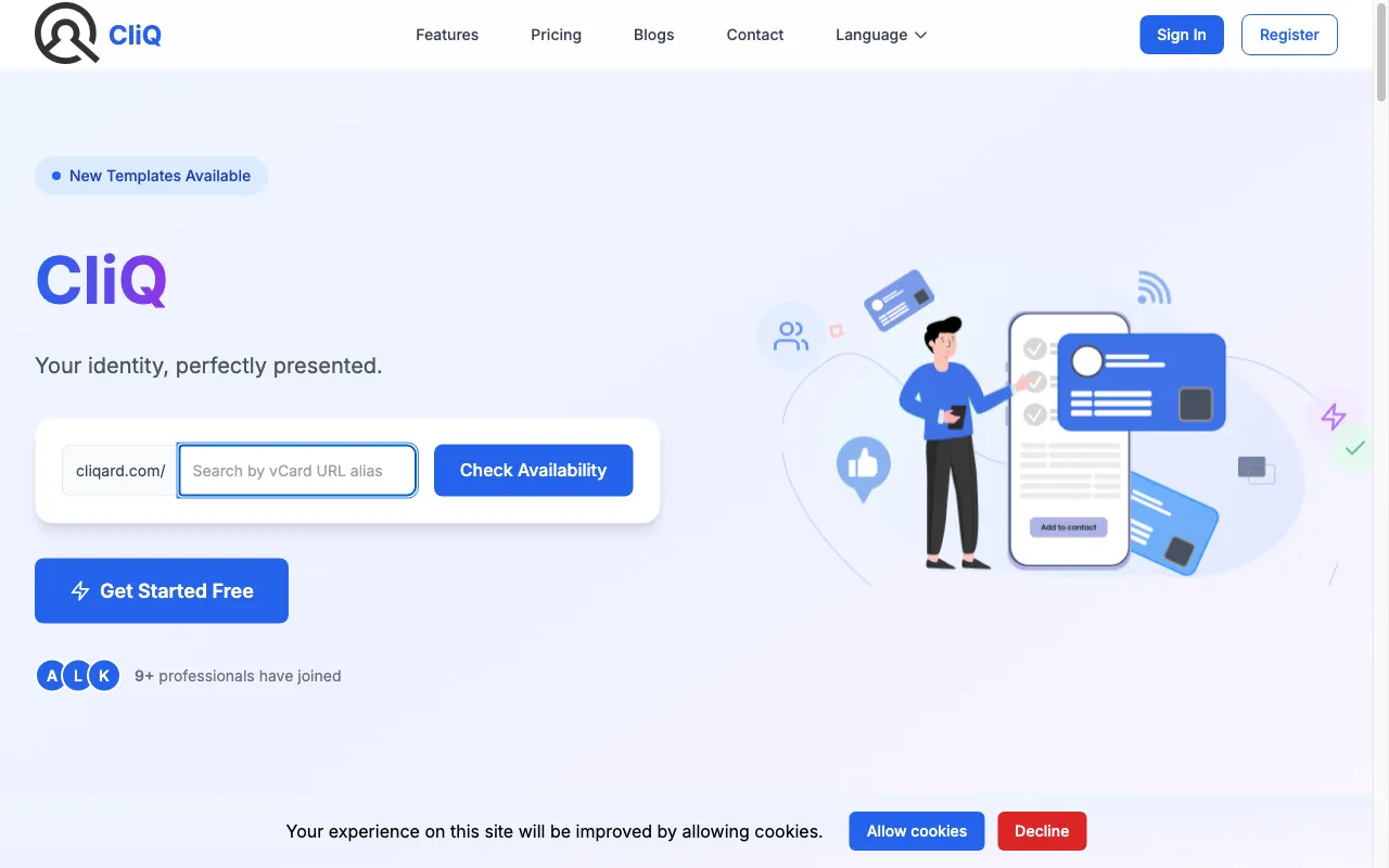 CliQ — preview screenshot
