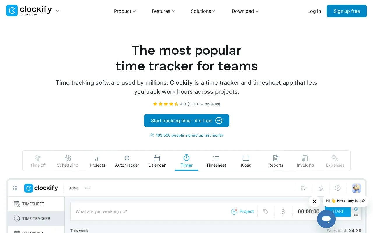 Clockify — preview screenshot