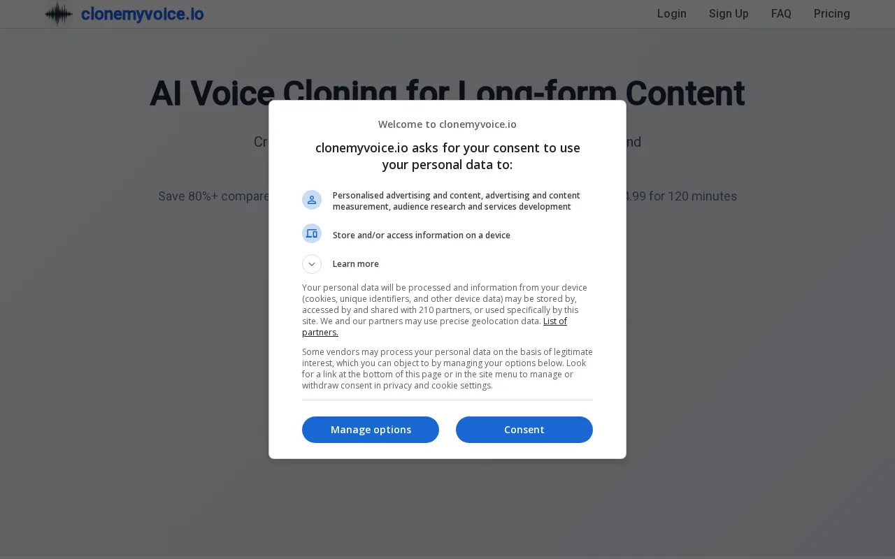 clonemyvoice.io — preview screenshot