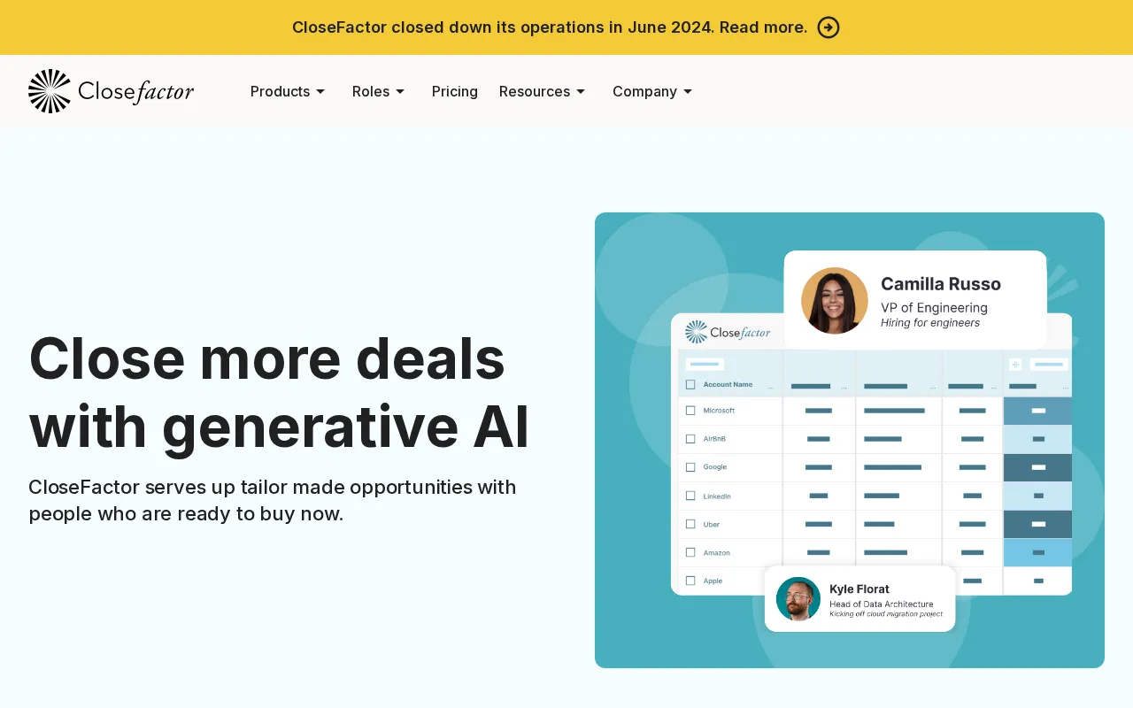 CloseFactor — preview screenshot