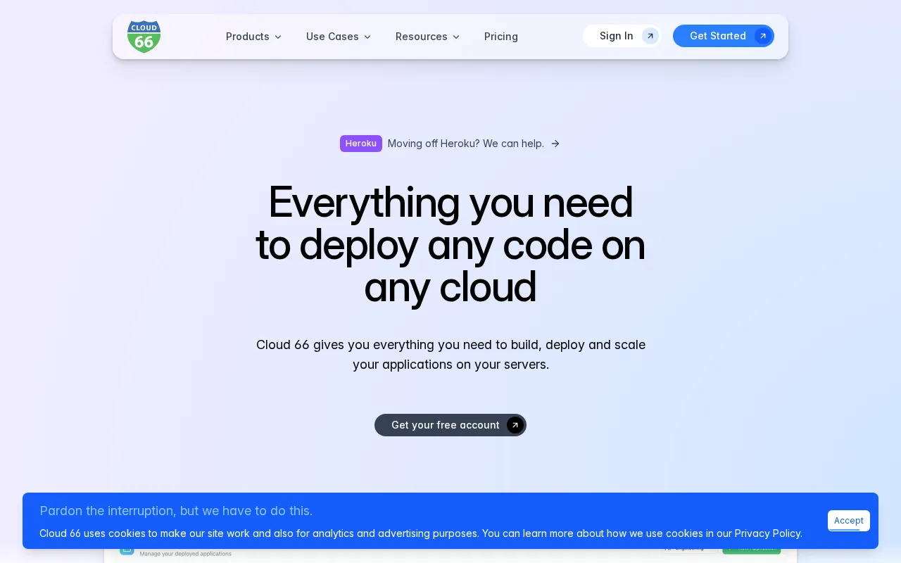 Cloud 66 — preview screenshot