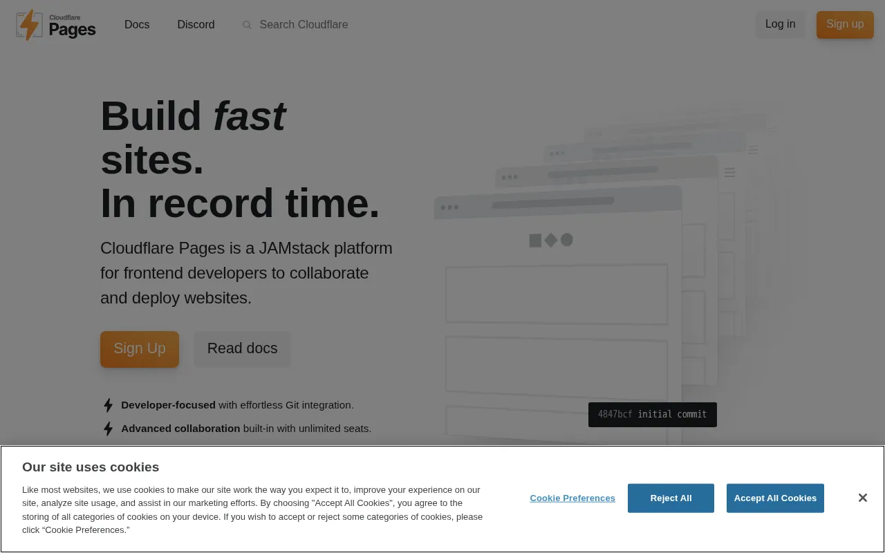 Cloudflare Pages — preview screenshot