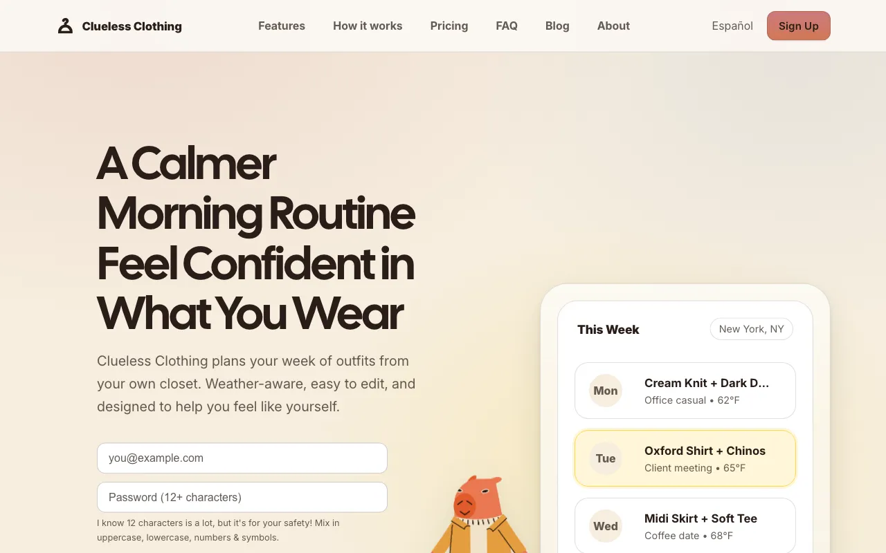 Clueless Clothing — preview screenshot