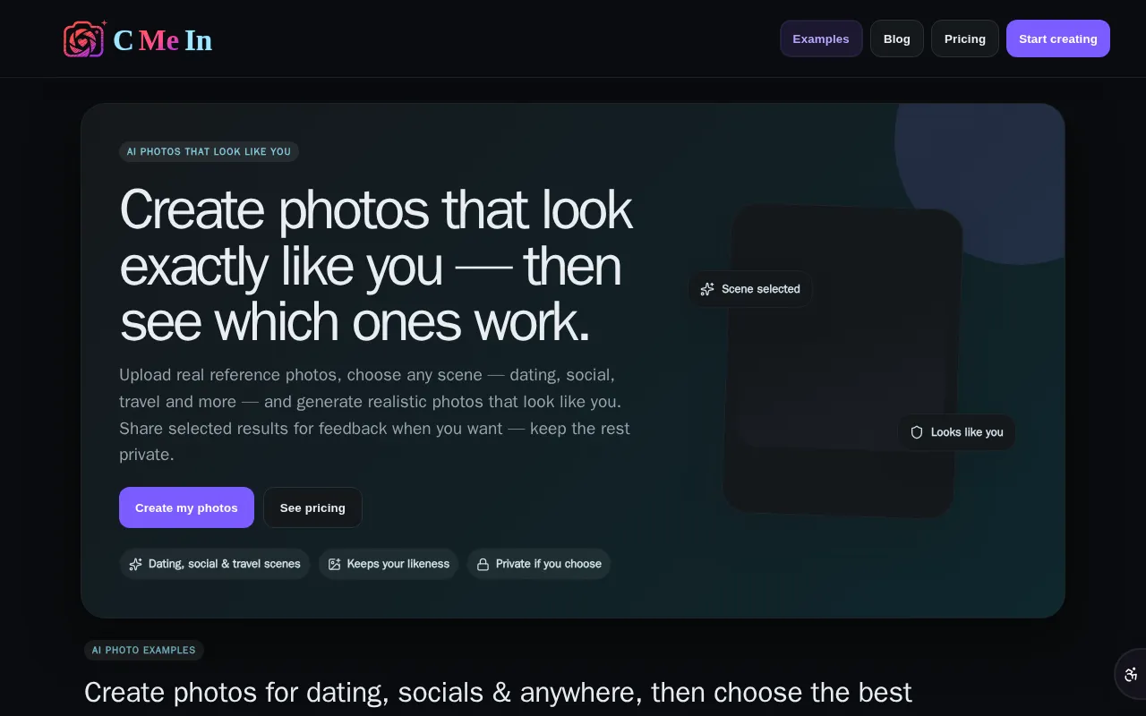 CMeIn AI — preview screenshot