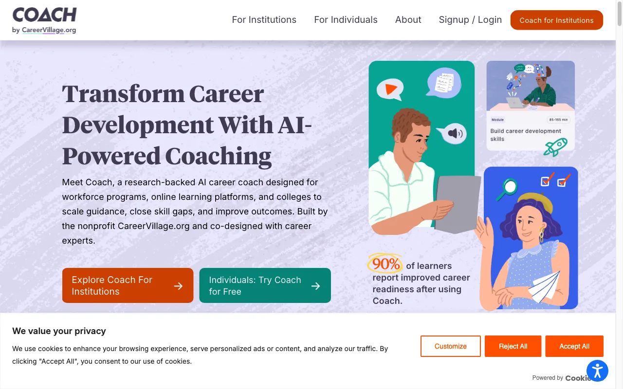 COACH by CareerVillage — preview screenshot