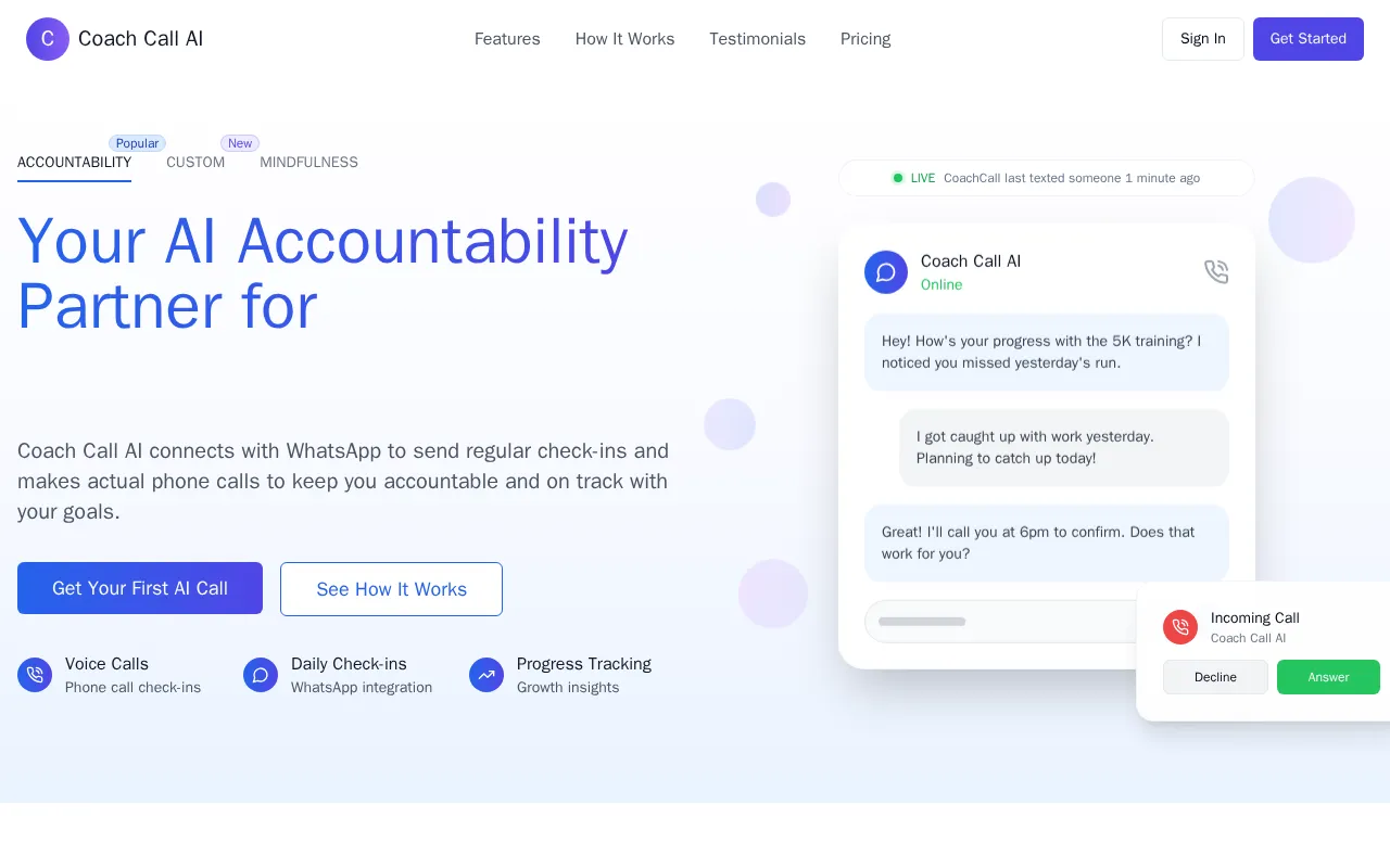 Coach Call AI — preview screenshot