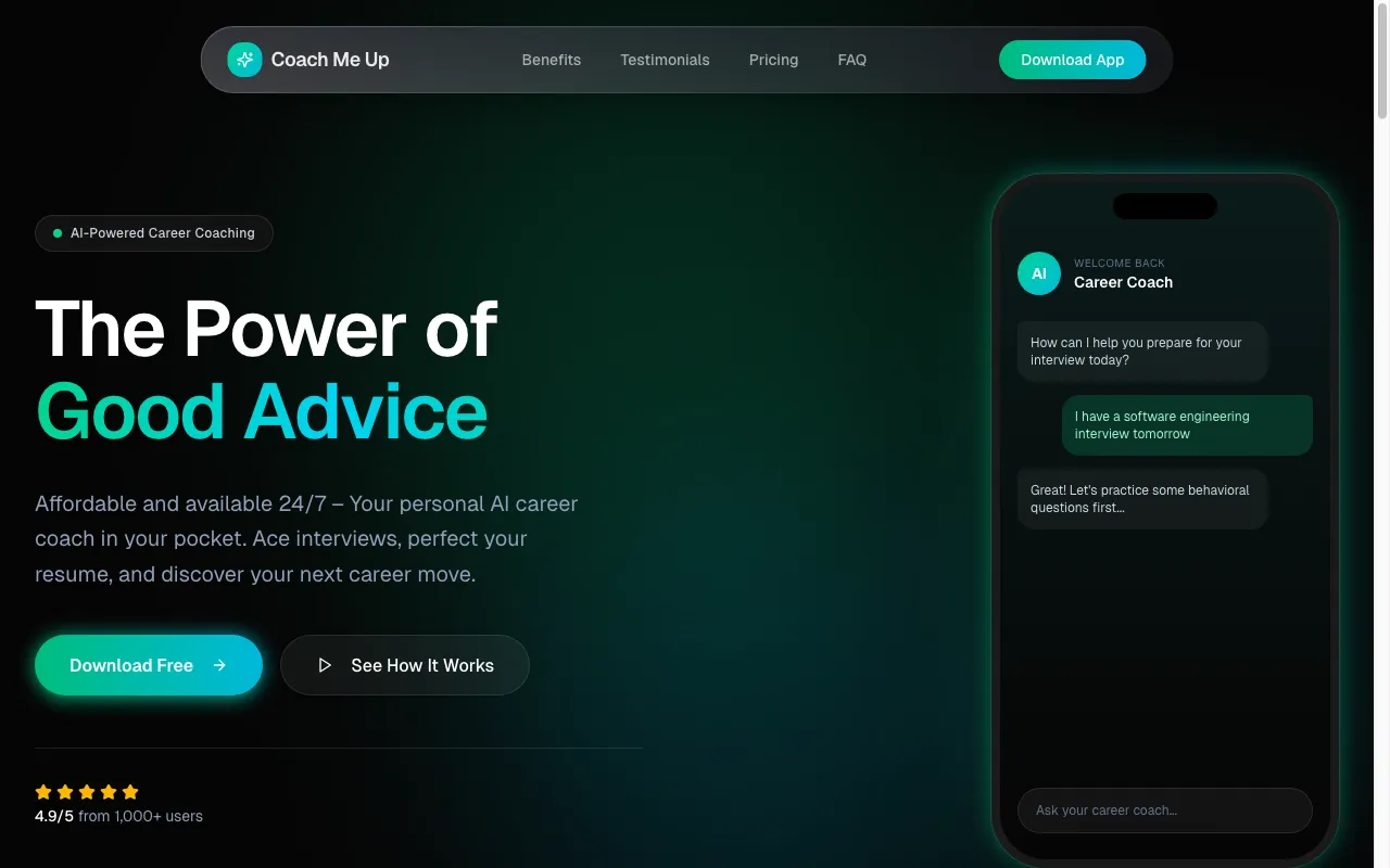 Coach Me Up! — preview screenshot
