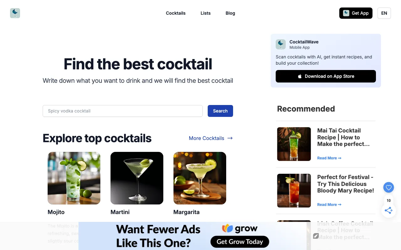 CocktailWave — preview screenshot