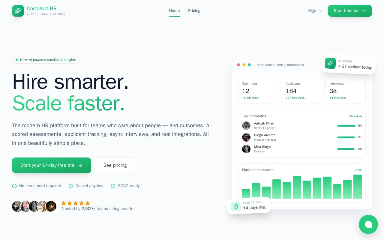 Cocolevio HR AI Recruiting Software — preview screenshot