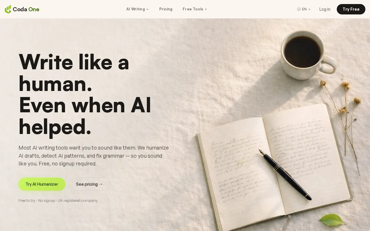 Coda One — preview screenshot