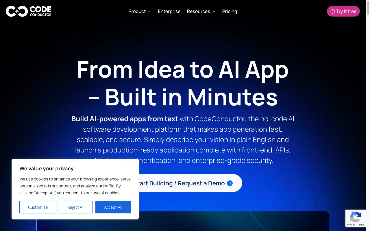 CodeConductor — preview screenshot