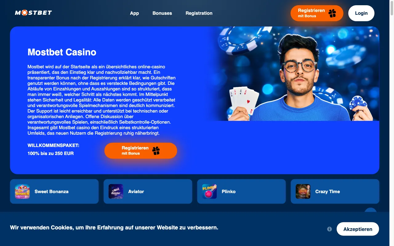 Mostbet Casino Deutschland — preview screenshot