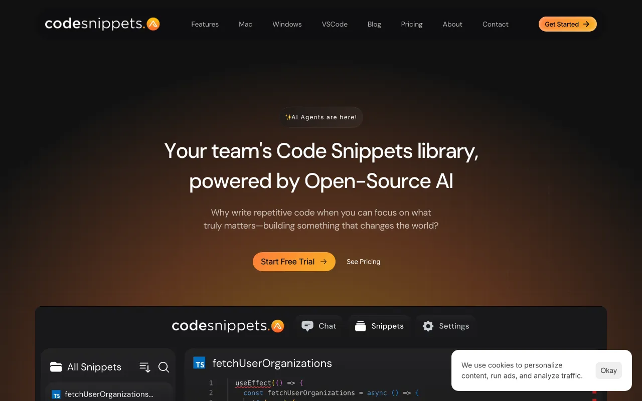Code Snippets AI — preview screenshot