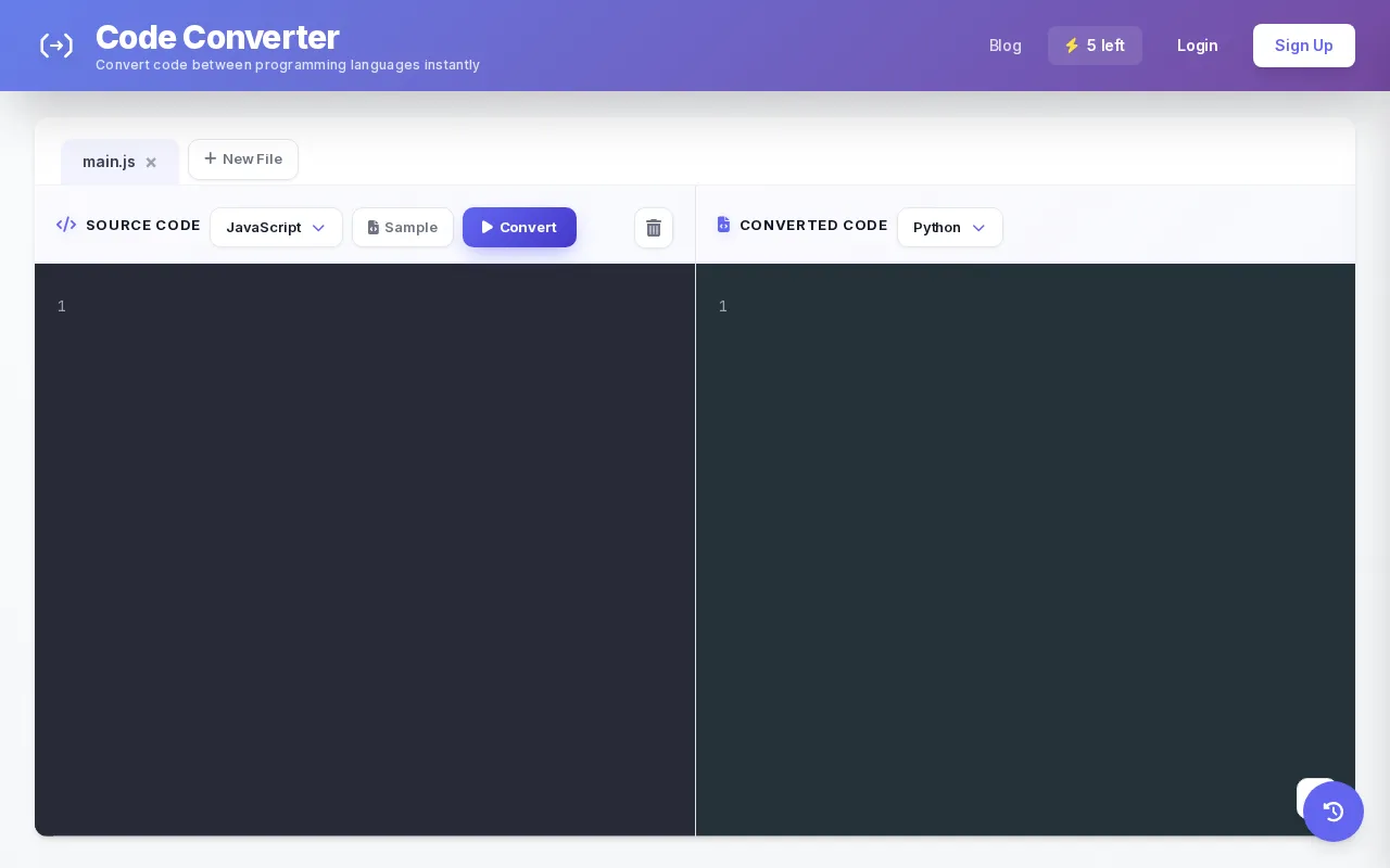 CodeConverter — preview screenshot