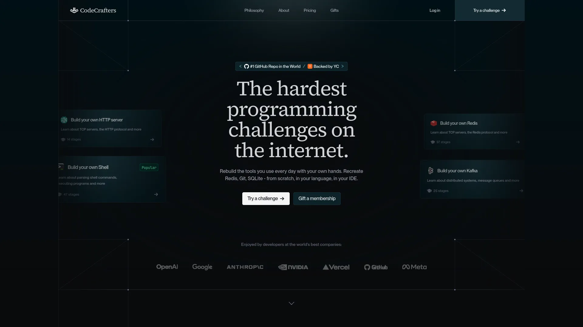 CodeCrafters (YC S22) — preview screenshot