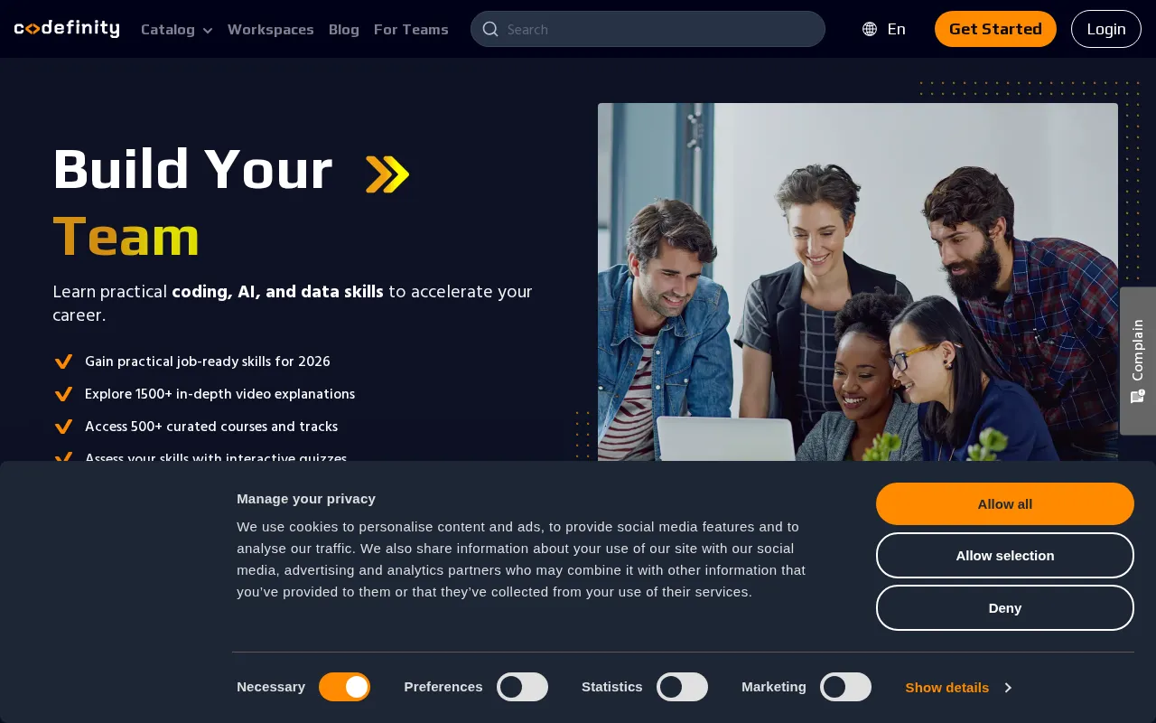 Codefinity — preview screenshot