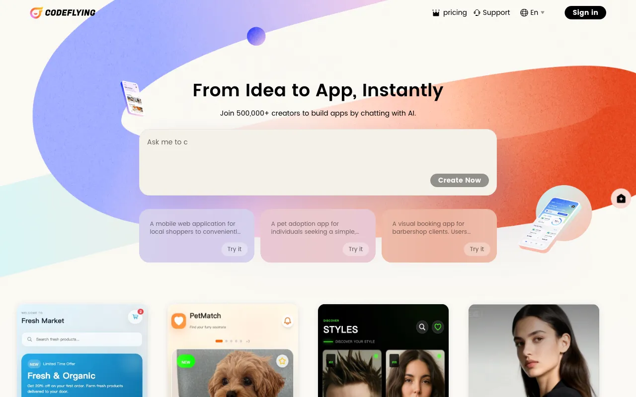 codeflying — preview screenshot