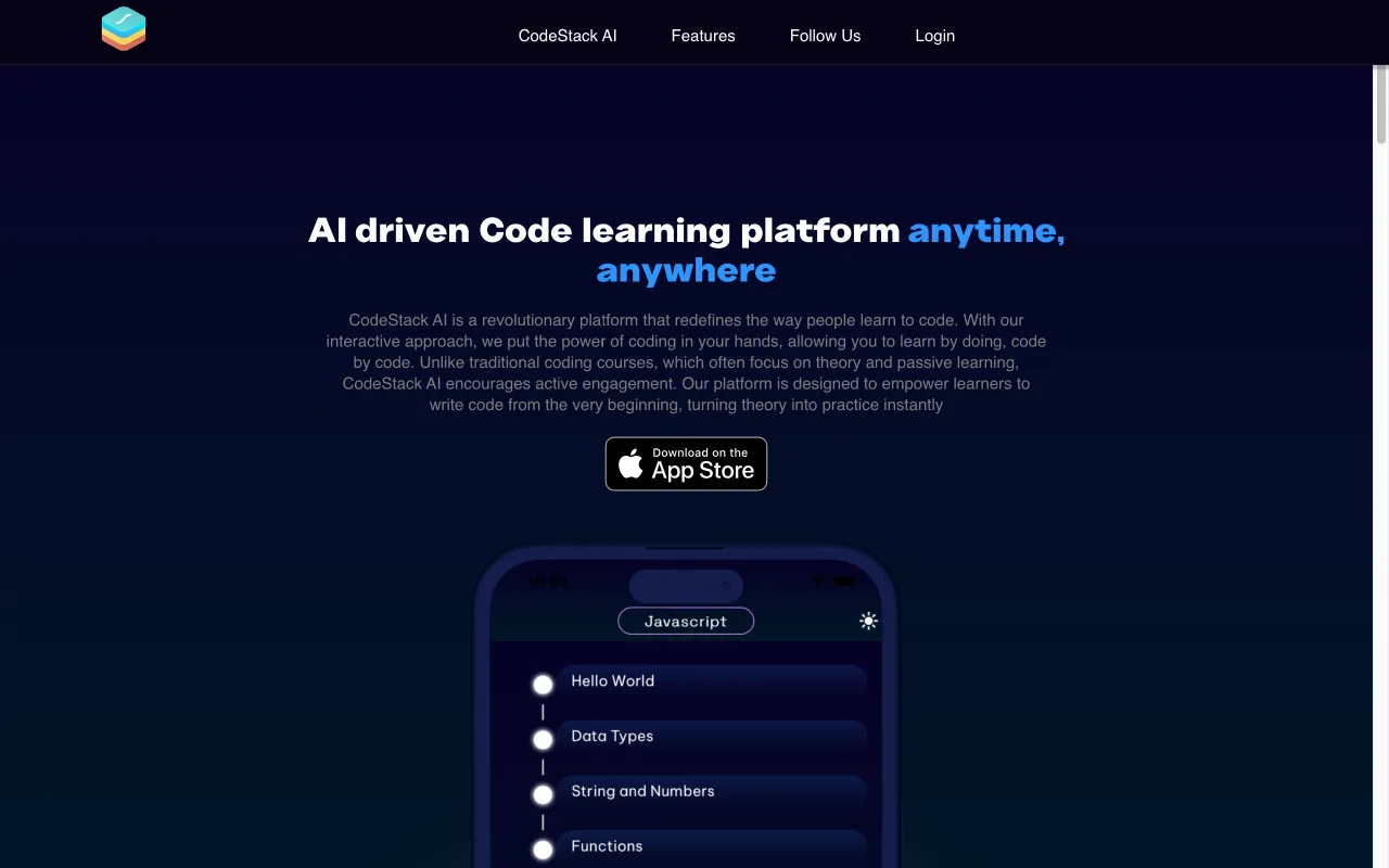 CodeStack AI — preview screenshot