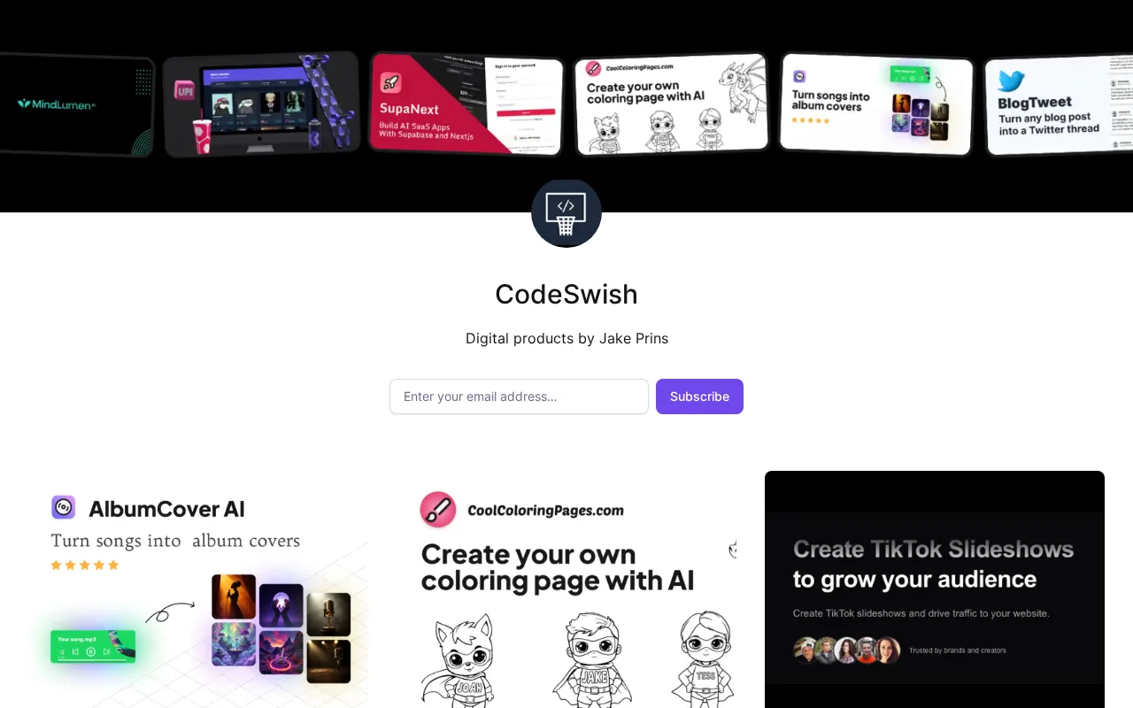 CodeSwish — preview screenshot
