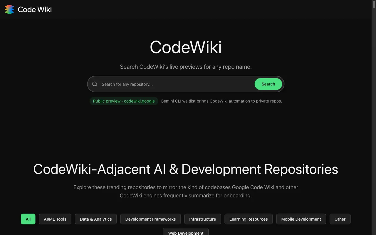 Codewiki — preview screenshot