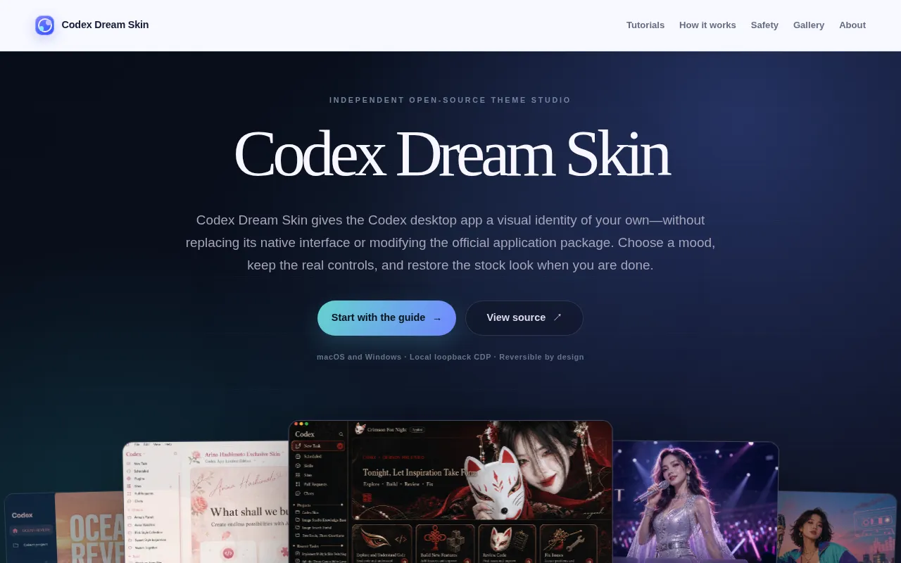 Codex Dream Skin — preview screenshot