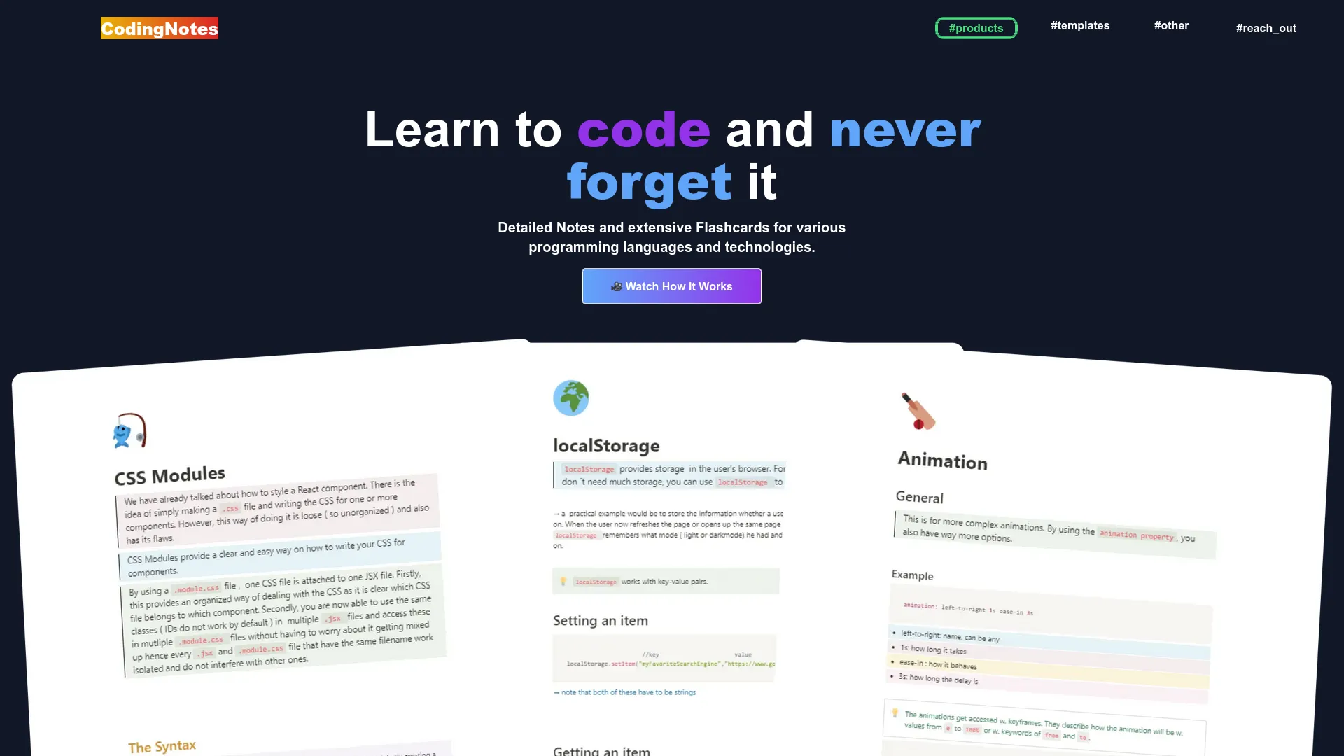 CodingNotes — preview screenshot