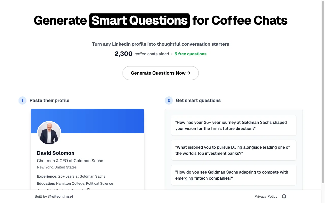 Coffee Chat AI — preview screenshot