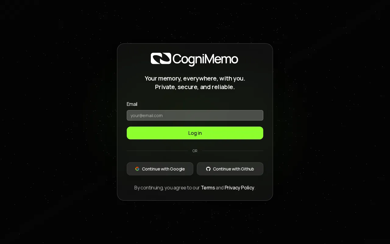 CogniMemo — preview screenshot