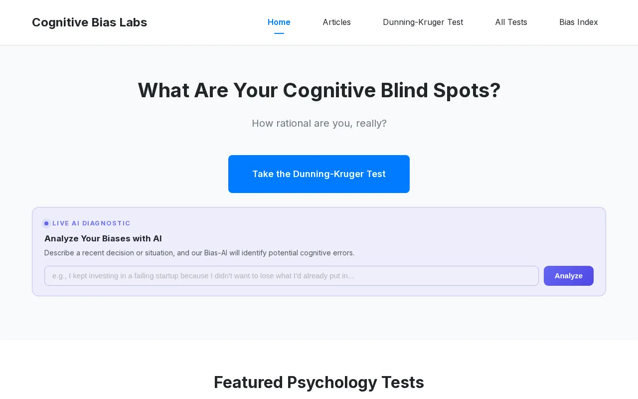 Cognitive Bias Labs — preview screenshot