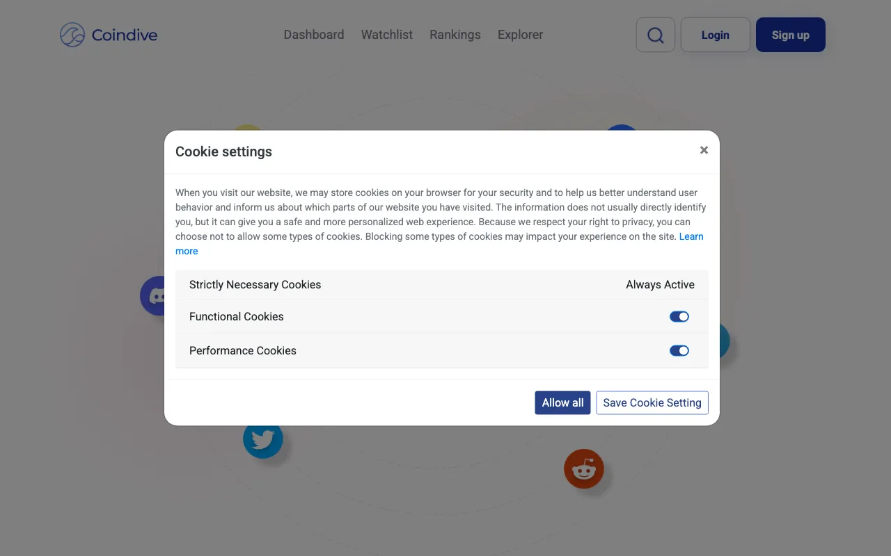 Coindive 2.0 — preview screenshot