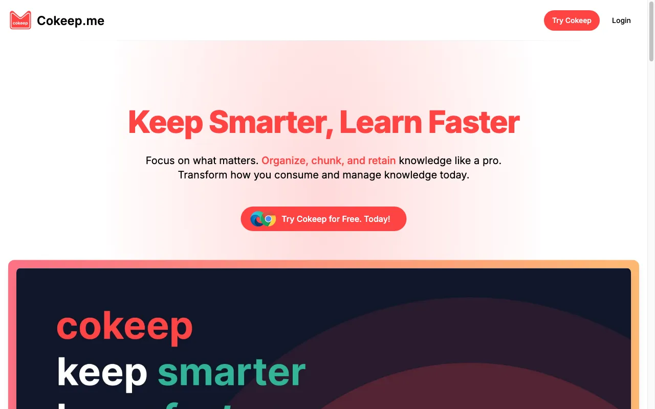 Cokeep — preview screenshot
