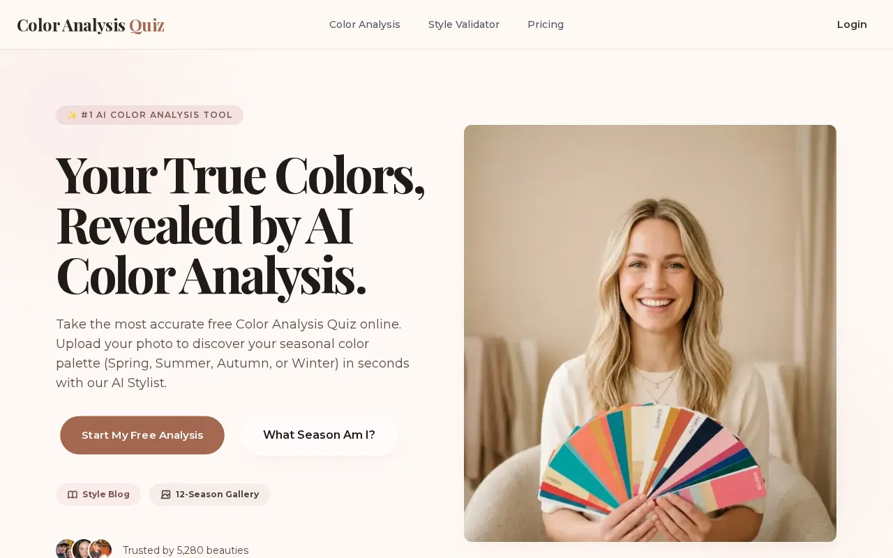 Color Analysis Quiz — preview screenshot