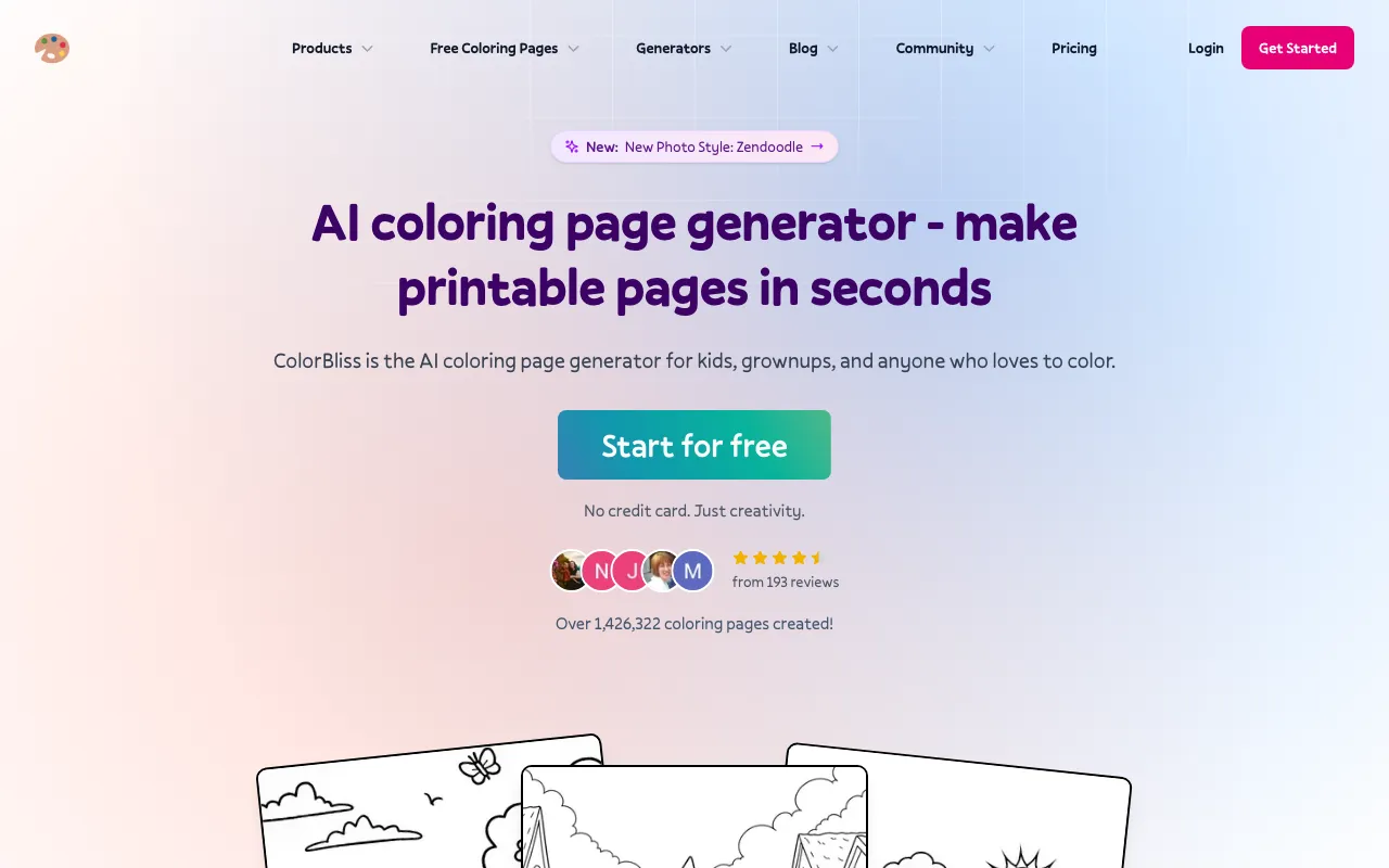 ColorBliss.art — preview screenshot