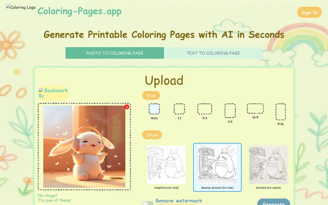 Coloring-Pages.APP — preview screenshot