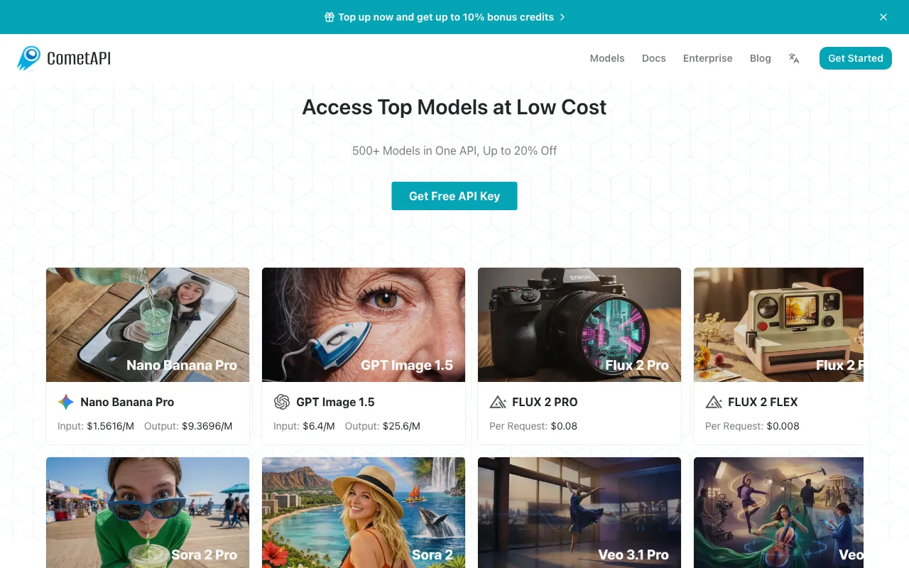 CometAPI — preview screenshot