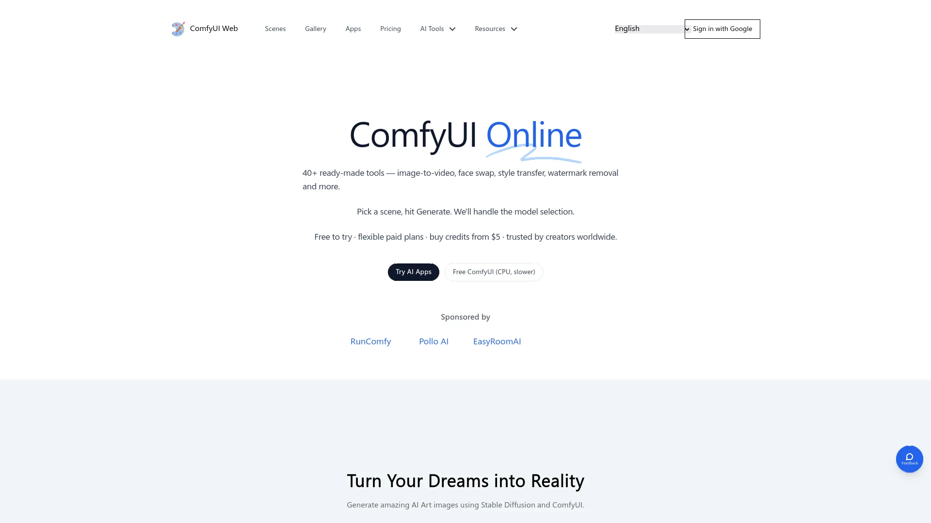 ComfyUI Web — preview screenshot