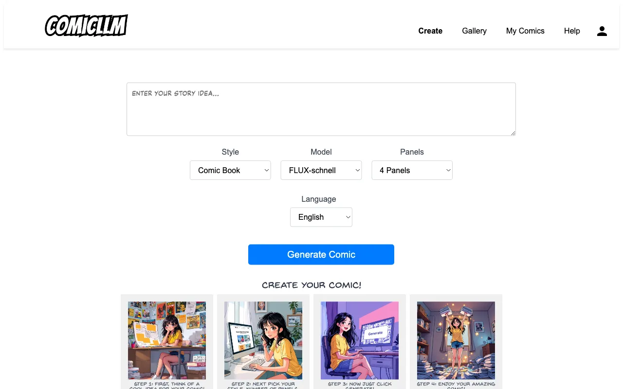 ComicLLM — preview screenshot