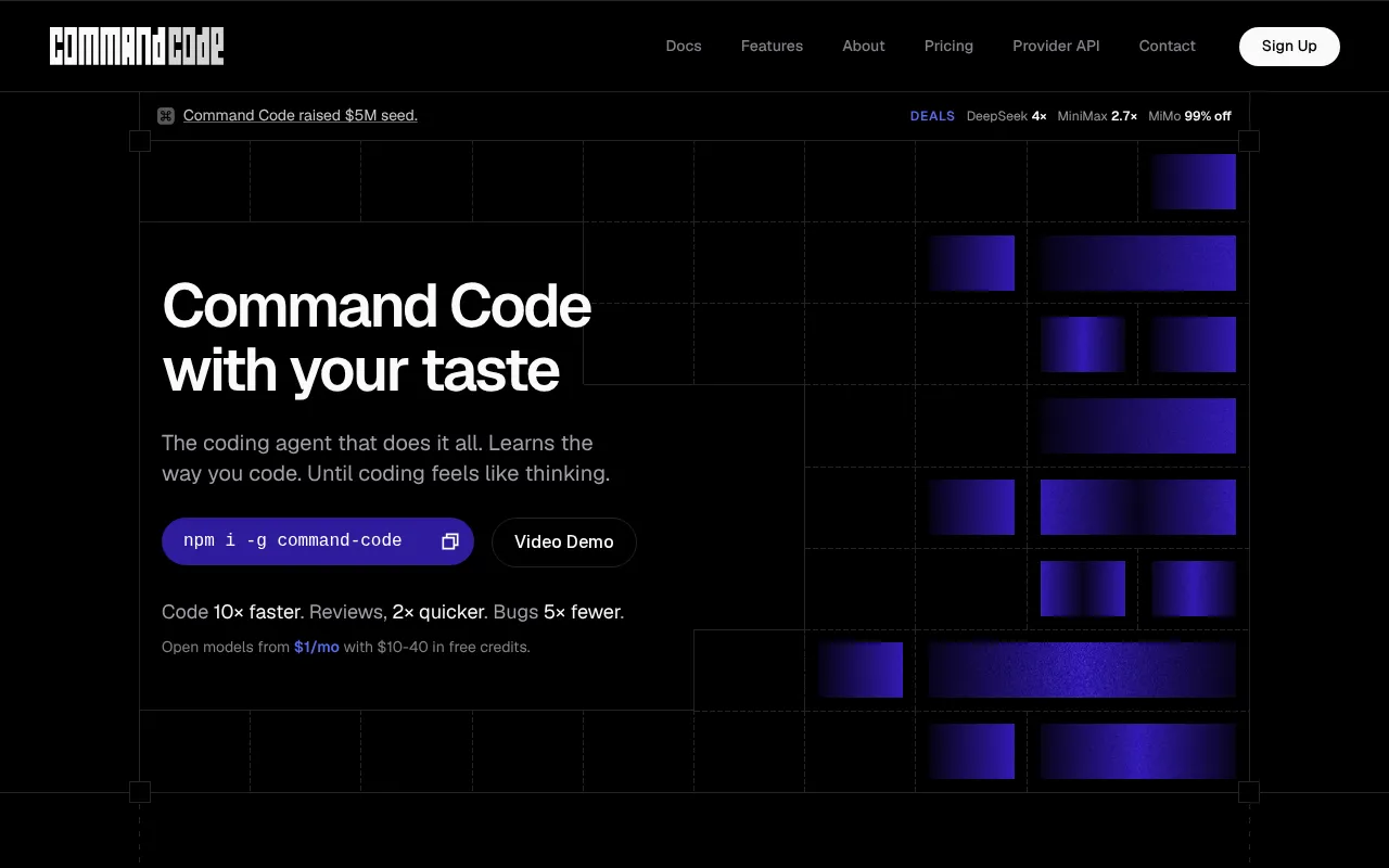 Command Code AI — preview screenshot
